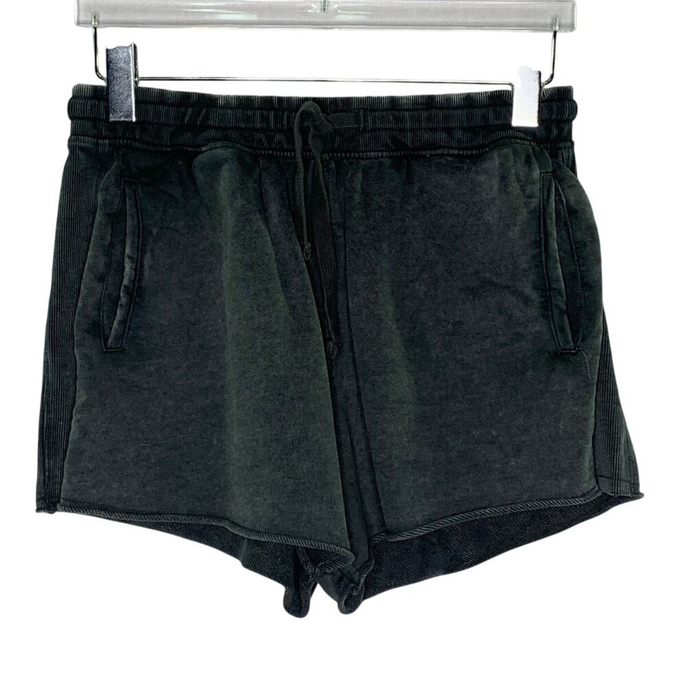 Zara Washed Effect Pull On Short L Distressed Comfort Sweatshorts Lounge